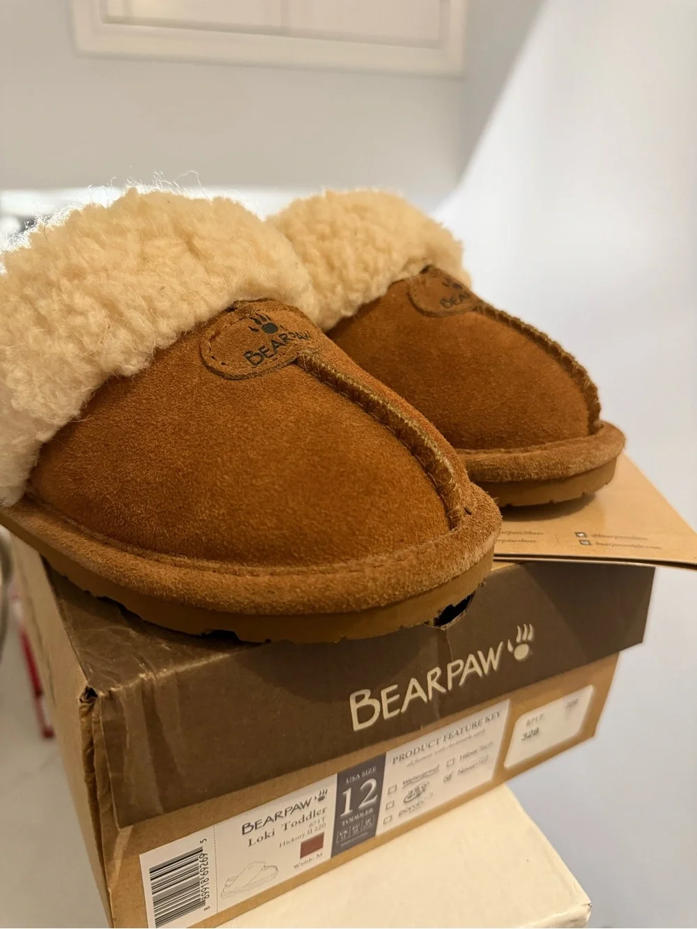 BearPaw Kids Loki Toddler Boots Box — Hickory Brown